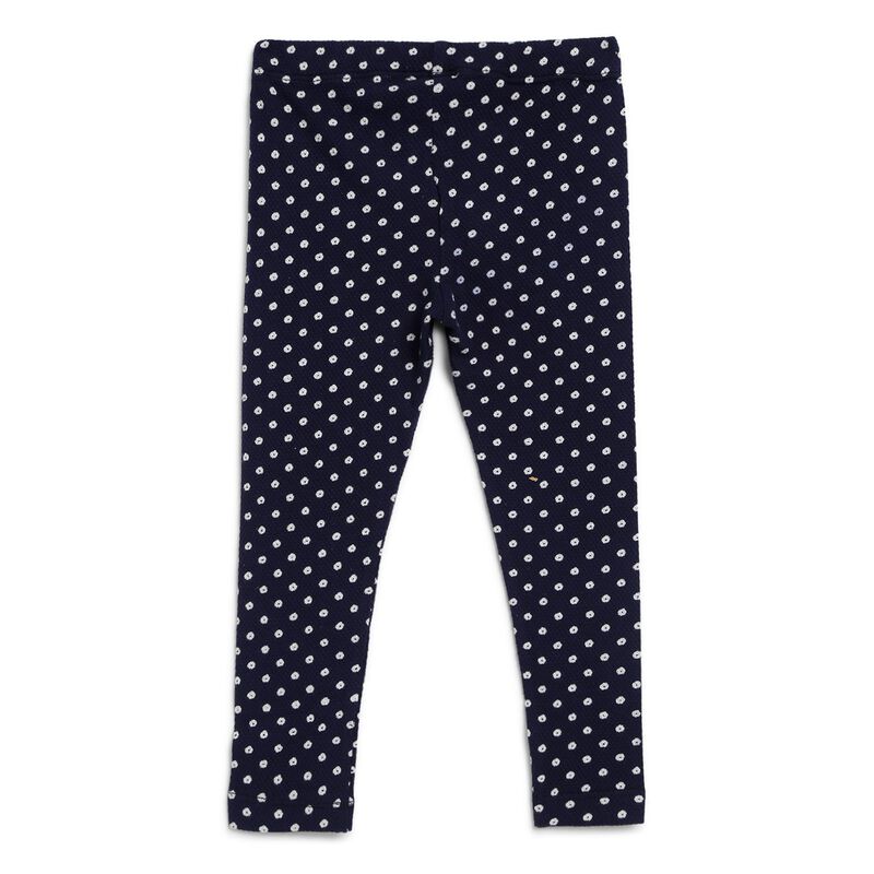 Girls Blue Printed Leggings image number null